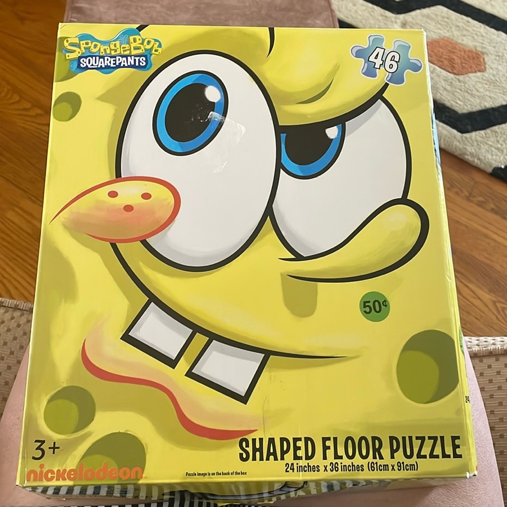 SpongeBob Squarepants Shaped Floor Puzzle 46 Pieces